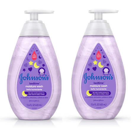 (2 pack) Johnson’s Bedtime Baby Moisture Wash with Soothing Aromas, 13.6 fl.