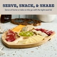 thumbnail image 4 of Cook With Color Texas Shield Shaped Charcuterie Board with Cover – 5 Compartments, Bamboo with Built-In Handle, 4 of 6