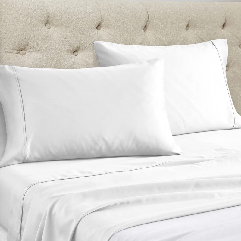 Superior 4-Piece 1400-1500 Thread Count White Sheet Set, Queen