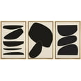 thumbnail image 4 of PixonSign Framed Canvas Print Wall Art Set Geometric Duotone Circle Mid-Century Collage Abstract Shapes Illustrations Modern Art Boho Decorative for Living Room, Bedroom, Office - 24"x36"x3 NATURAL, 4 of 5