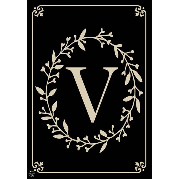 Briarwood Lane Everyday Garden Flag 12x18 For Outdoor Briarwood Lane Classic Monogram Letter V Garden Flag Flags For Outside
