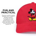thumbnail image 3 of Gorra roja ajustable para papá con diseño de Mickey Mouse de Disney, talla única, 3 of 5