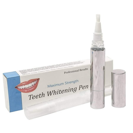 Professional Teeth Whitening Pen 4 ml. Ultimate Strength 44%. Compact and Portable. Soft applicator. No-leak cap. Effective and Safe for Sensitive (Best Way To Whiten Teeth Quickly)
