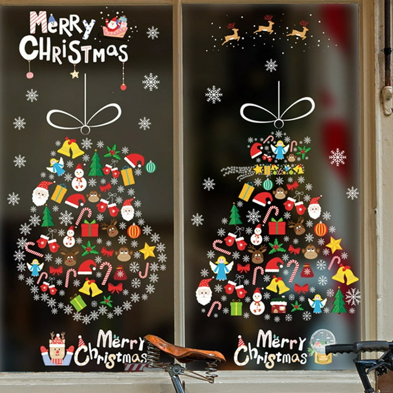  AJ WALLPAPER 3D Christmas Fireplace 305 Christmas Window Film  Print Xmas Sticker Cling Stained Glass UK Lv (Vinyl (No Glue & Removable),  254x416cm【100x164】) : Tools & Home Improvement