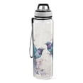 thumbnail image 2 of Birds Butterflies Green Sports Water Bottle Portable Travel Mug 32oz BPA Free Leak Proof Straw Transparent Tritan for Gym Yoga Cycling Camping, 2 of 7