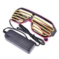 thumbnail image 4 of Qarigey Gafas LED, visera intermitente portátil, gafas Unisex, decoración de cumpleaños, gafas brillantes para hombres y mujeres, Type2, 4 of 6