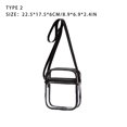 thumbnail image 3 of Bolso cruzado transparente de PVC, bolso impermeable, monedero de almacenamiento de llaves para teléfono móvil, accesorio de embalaje de gran Ropa Deportiva, Zapatos  22.5x17.5x6 см большой Sonducket OD023578-02, 3 of 6