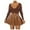 Brown, variant on Ediodpoh Carnival Womens Skirts Solid Color Pu A Line Skater Mini Skirt Dressy for Club and Party Mini Skirts for Women Black L