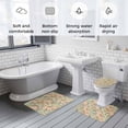 thumbnail image 5 of Pink Rose Bath Mat 3 Piece Bathroom Rug Set, Romantic Botanical Floral Flowers Leaves Non Slip Bath Rug Contour Mat and Toilet Lid Cover, Absorbent Shower Mats Soft Bath Rugs and Mats Sets, 5 of 8