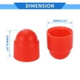 thumbnail image 4 of Unique Bargains 20pcs Plastic 8mm Exterior Wheel Lug Nut Bolt Red, 4 of 7