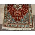 thumbnail image 4 of Floral Ivory Medallion Hand Knotted Area Rug Wool Silk Carpet (3.11 x 2.8)', 4 of 6