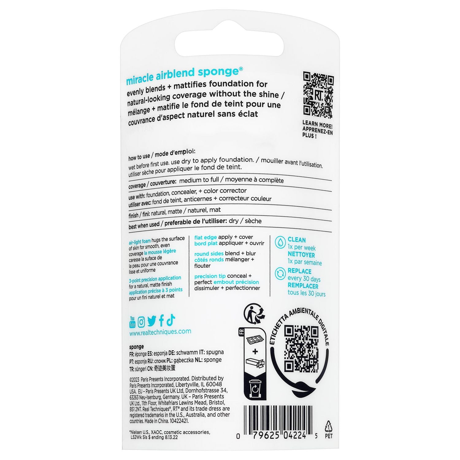 Real Techniques Miracle Airblend Sponge 1 pièce