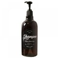 thumbnail image 1 of Alvage-17 oz Brown/Black Shampoo and Conditioner Shower Soap Dispensers- Refillable Empty PET Plastic Pump Bottle Shower Containers-Printed Design-Waterproof, Rust-Free, Clog-Free, Drip-Free, 1 of 5