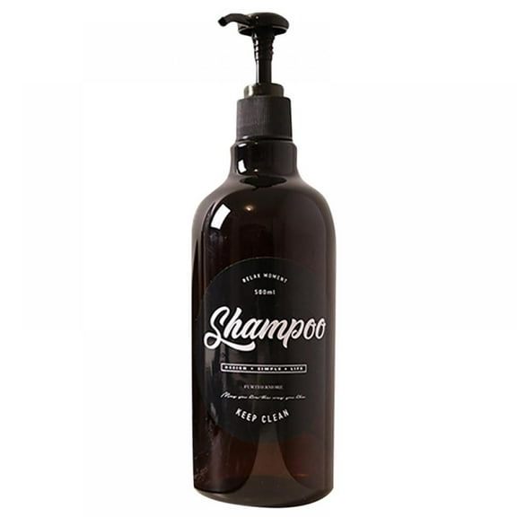 Ins Simple Divided Empty Plastic Pump Bottle Tagged Shampoo Shower Gel Conditioner