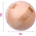 thumbnail image 3 of Wooden Puzzle Magic Ball Brain Teasers Toy Intelligence Game Sphere Puzzles for Adults/Kids,A1, 3 of 7