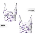 thumbnail image 5 of Kdxio Orchids Flowers Print Workout Crop Tank Top for Women Racerback Yoga Tank Tops Athletic Sports Shirts Exercise Undershirts, 5 of 9