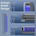 thumbnail image 4 of Portable Tower Fan 3 Speeds LED Touch Screen USB Recharge Quiet Desk Fan for Bedroom Office Home Use (White*1), 4 of 8