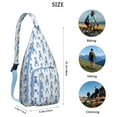 thumbnail image 3 of Lobster Lover's Sling Bag - Cute Crustacean & Seafood Print Waterproof Chest Pack, Lightweight Adjustable Strap Crossbody Bag for Beach & Coastal Adventures (Red & Blue Marine Theme), 3 of 4