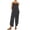 #01Dark Gray, variant on Womens Cotton Linen Adjustable Casual Summer Bib Overalls Jumpsuits with Pockets Blue 2XL