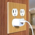 thumbnail image 3 of WIRESTER 2-Gang Duplex Outlet Wall Plate/Switch Plate Cover, Bamboo Wood Texture, 3 of 6