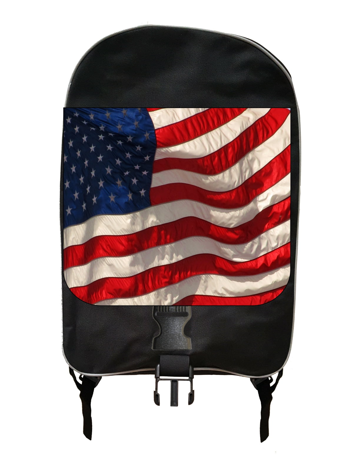 Patriotic American Flag Print Design Girls / Boys Large Black School