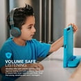 thumbnail image 2 of JLab JBuddies Studio Wireless On-Ear Kids Headphones, Volume Limiter, Folding, Adjustable, Mic, Graphite/Blue, 2 of 6
