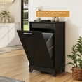 thumbnail image 7 of Veanerwood Tilt Out Trash Cabinet, 10 Gallon Recycling Trash Can Cabinet with Negative ion and deodorizing Function, for Kitchen Dining Room, Black, 7 of 7