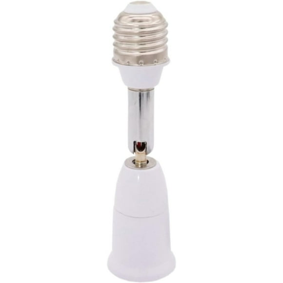 E26/E27 Light Bulb Socket Extender Adapter 180 Degree Bendable Light Fixture E26/E27 to E26/E27 Base Adjustable E26/E27 Light Bulb Socket Extender