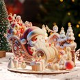 thumbnail image 1 of Decoración de Navidad Ganfancp Pintado de Madera Puzzle Cabaña de Santa Claus, 1 of 6