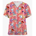 thumbnail image 4 of Camiseta de uniforme de enfermera con cuello en V para mujer, blusa de moda coreana de Disney para mujer, camiseta de bolsillo 2023 para mujer Yk2, 4 of 4