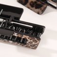 thumbnail image 3 of 2 Pack Hair Claw Clips Tortoise Barrettes Rectangle Shape Clips Fashion Colorful Hair Clips 2.17 Inch Sequins Hair Jaw Clips Matte Rectangle Nonslip Clip, 3 of 4