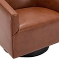 thumbnail image 6 of DeeHome Garland Caramel Wood Base Swivel Chair, 6 of 8