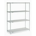 thumbnail image 2 of Nexel® 4 Shelf Chrome Wire Shelving Unit Starter 48"W x 14"D x 54"H, 2 of 4