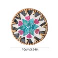 thumbnail image 3 of TIMIFIS Wooden Seashell Coasters, Home Decor Rattan Ceramic Heat Insulating Saucer Seashell Floral Pattern Saucer Tea Saucer Coffee Table Hand Woven Non Scaldable Seashell Mats, 3 of 6
