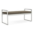 thumbnail image 1 of Gansett Reception Waiting Room Steel 2-Seat Bench / Silver Steel / Brown, 1 of 5