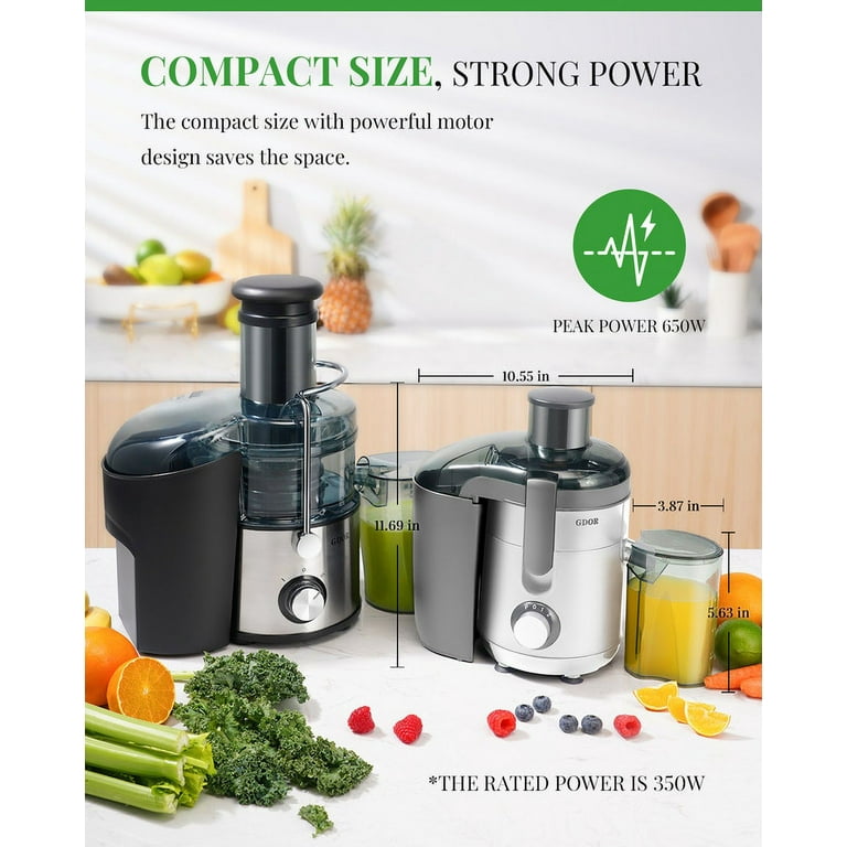 GDOR Juicer Machine Dual Speeds Centrifugal Extractor, Titanium