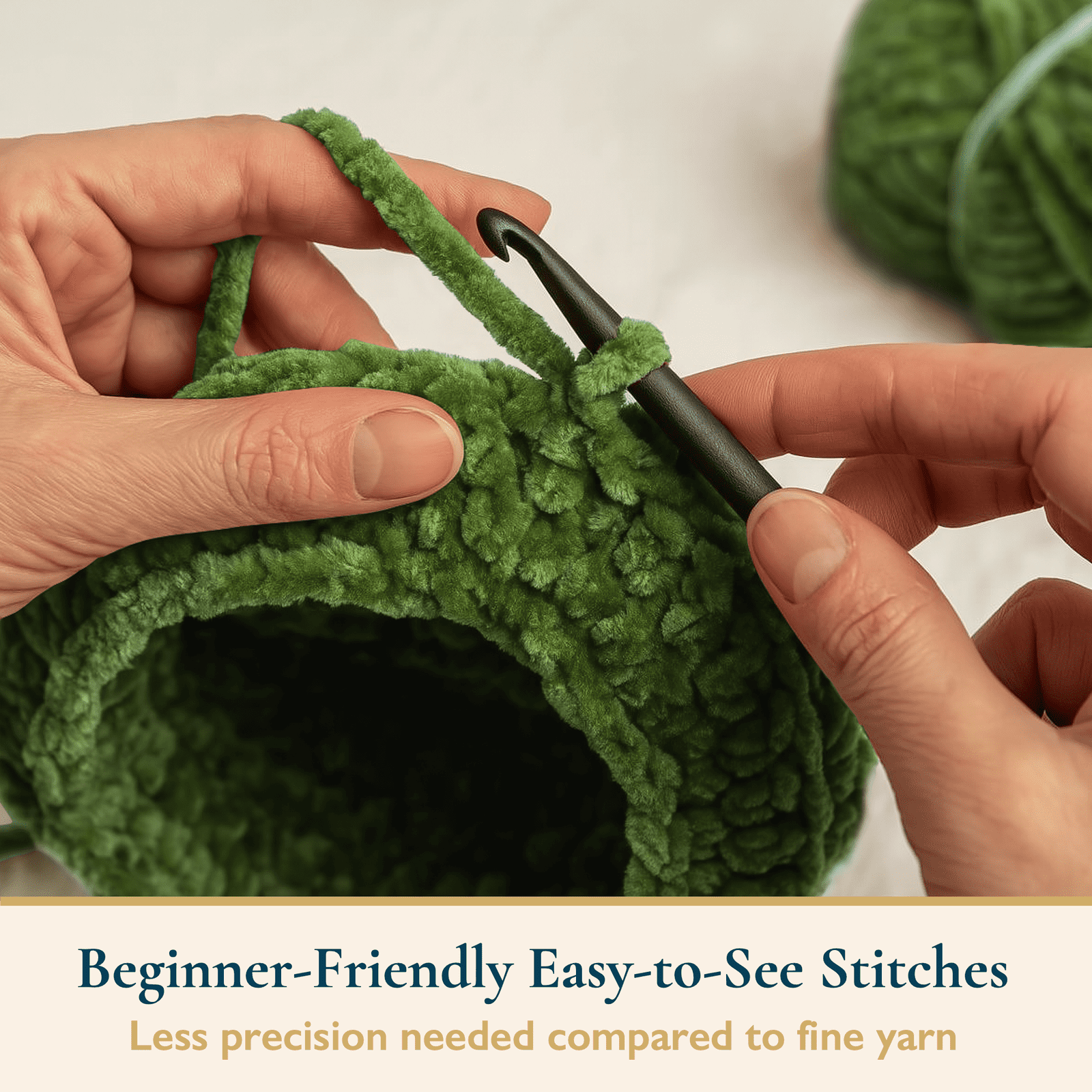 ComfiTime 6-Pack Velvet Yarn – Bulky #5, 3.5 oz / 87.5 Yds per Skein, OEKO-TEX Certified, Soft Fluffy for Sweaters, Blankets, Scarves, Home Décor, Crochet/Knitting/Amigurumi, Machine Washable, Green