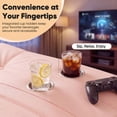 thumbnail image 3 of Furmax 66.5" Oversized Floor Sofa Couch, 2-Seater Leather Lazy Sofa Chair with Cup Holders for Gaming, Movie Nights, Living Room & Dorm, No Assembly Required, Pink, 3 of 7