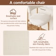 thumbnail image 5 of Bar Stools Set of 2, LEGAHOME 26"Counter Height Bar Stool, Modern Farmhouse Upholstered Counter Chairs with Curved Back & Wood-Grain Metal Legs for 34"-39" Kitchen Island, Dining Room, 5 of 9