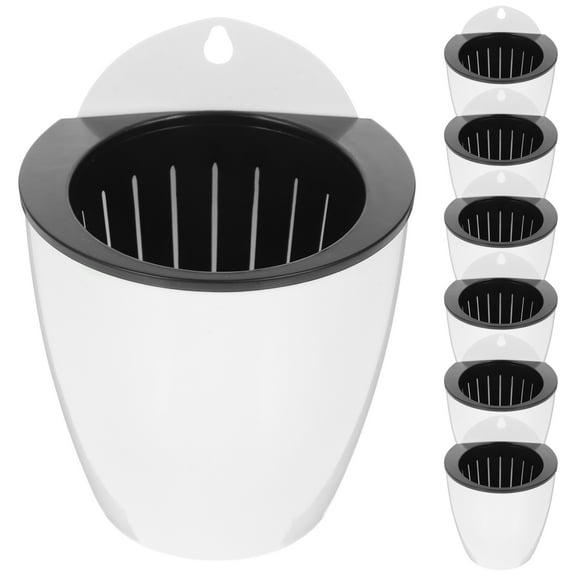7pcs Round Self Watering Planter Plant Pot Hanging Plant Container