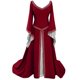 thumbnail image 1 of Qucoqpe - Vestido vintage de Halloween para mujer, informal, de manga larga, estilo medieval renacentista, sexy, con cuello en V, para cosplay, vestidos largos de fiesta, 1 of 3
