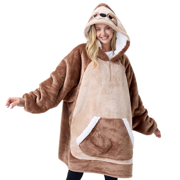 Sudadera con capucha para llevar, con capucha, para reírse, para Sherpa, Cozy Sloth