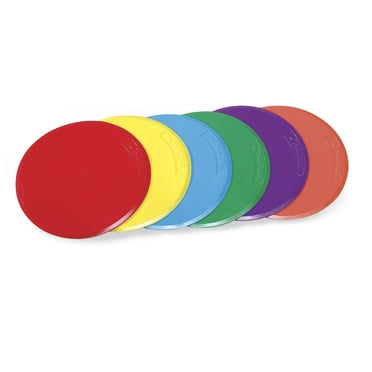 Sportime Spot Markers, 10 Inches, Assorted Colors, Set of 6