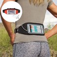 thumbnail image 3 of Hukapapa Deportes al aire libre bolsillos para teléfonos hombres mujeres corriendo casual pantalla táctil cinturones multifuncionalrojo, 3 of 5