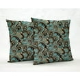 thumbnail image 3 of Brown & Teal Paisley Pillowcase / Pillow Cover (12 x 12), 3 of 4