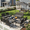 Table Set with BBQ Canopy, variant on Patio Dining Set For 6, Asofer 7 Pcs Outdoor Dining Set with Metal Table with Umbrella Hole And Stackable Textilene Chairs for Garden & Yard, Brown