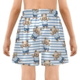 thumbnail image 5 of joogoo Cute Bear on Stripe Boys Swim Trunks Beach Swimsuit Shorts Boxer 7Y, 5 of 8