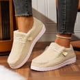 thumbnail image 2 of YOUYEDIAN Loafers for Women Fall Winter Fashion Square Toe Warm Versatile Casual Flats Plush Comfy Outdoor Platform Shoes, 2 of 5