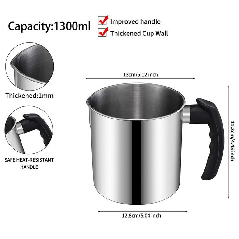 Aluminum Milk Frothing Coffee Pitcher Candle Making Pitcher Candle Making  Wax Melting Pouring Pot with Sturdy Handle - China DIY Glass Candle and Candle  Making Kit price
