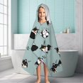 thumbnail image 6 of Black Corgi Hooded Bath Towel，60"x35" for Ages 3 To 12 Kids, Quick Dry Lightweight Soft Microfiber Hood Beach Towel Cover Up for Kids, 6 of 7